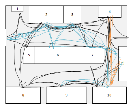 spaghetti diagram paths
