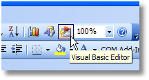 Visual Basic Editor toolbar button