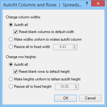 Autofit Rows and Columns