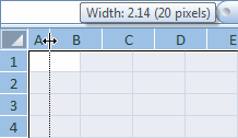 column width