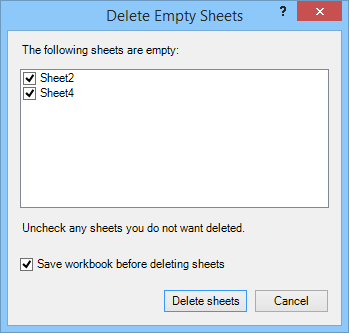 Remove Empty Worksheets