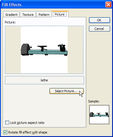 fill effects picture screen Excel 2000-2003