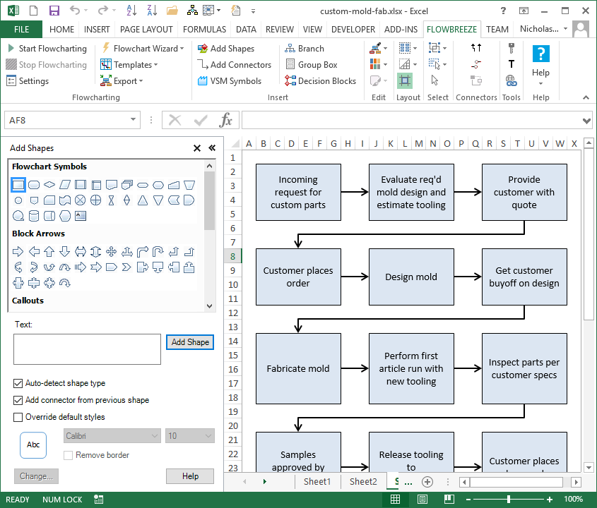 Flow Chart Symbols Excel