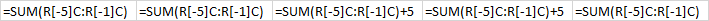 multiple formula changes example