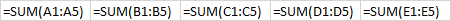 A1 formula refererece example