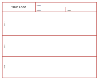 Horizontal swim lane template