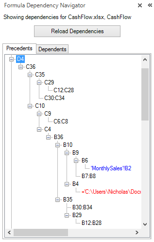 Precedents Navigator Taskpane