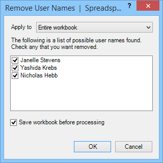 Remove User Names