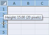 row height