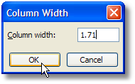 set column width