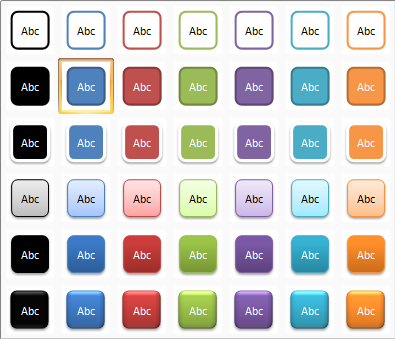 Excel 2007, 2010 Shape Style Gallery