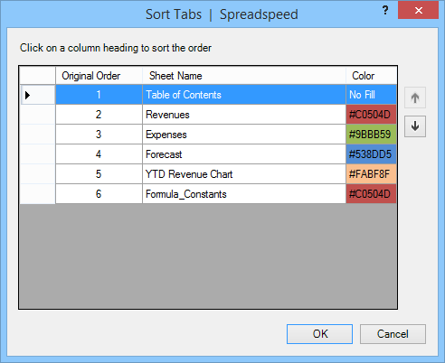 Sort Worksheet Tabs