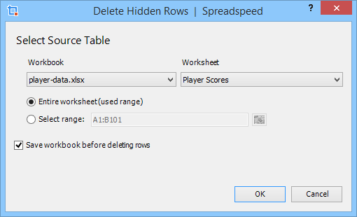 Remove Hidden Table Rows