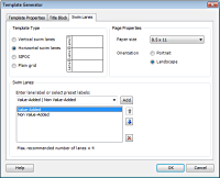 Template Generator Swim Lanes Tab with Horizontal Lanes