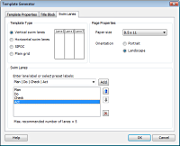 Template Generator Swim Lanes Tab with Vertical Lanes