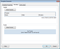 Template Generator Title Block Tab without Logo