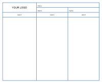 Vertical swim lane template