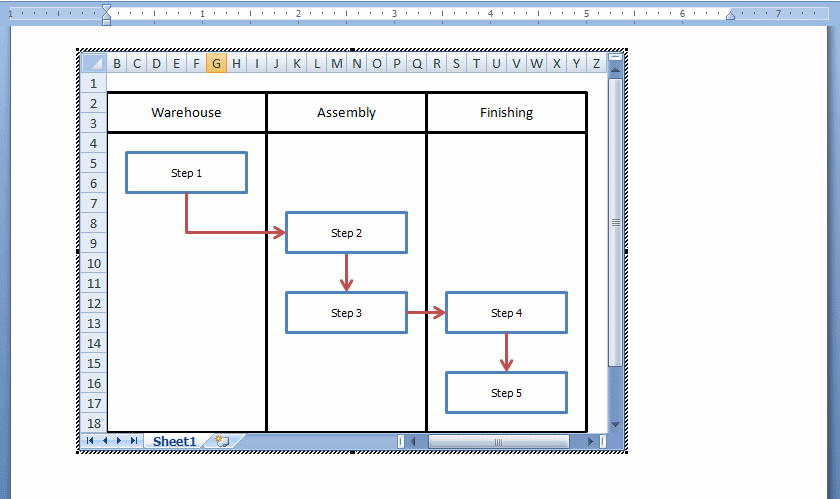 Insert Flow Chart Excel